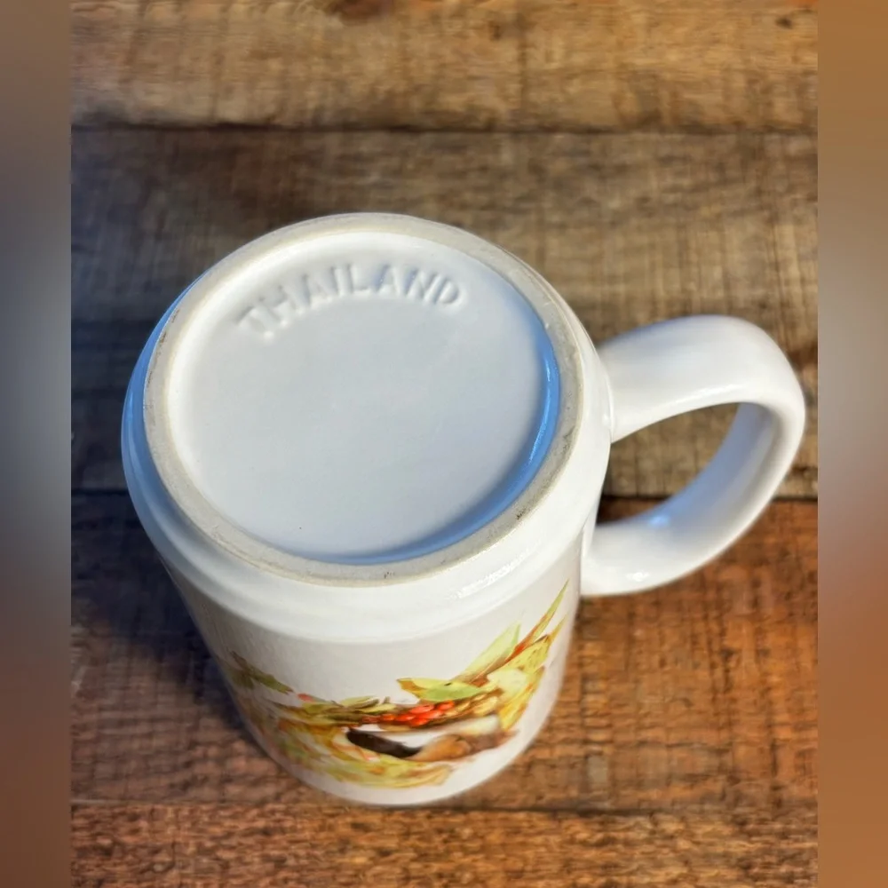 Marjolein Bastin Hallmark Sketchbook Chickadee Bird Coffee Mug 2004 Thailand